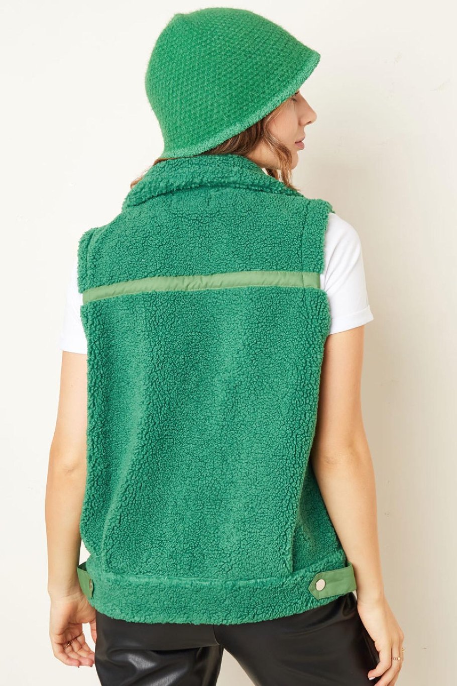 Body warmer en peluche Vert S Image9